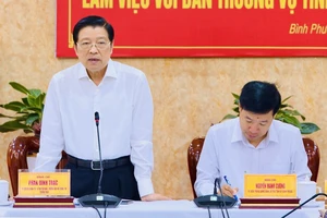 Trưởng Ban Nội chính Trung ương làm việc với Bình Phước