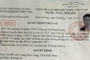 Công an Bình Dương truy nã đặc biệt một người Trung Quốc 