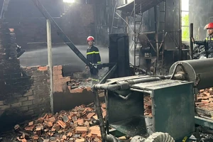 TP.HCM: Kịp dập đám cháy công ty sản xuất bao bì nghi do chập điện