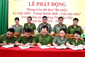 TP.HCM: Công an phường Thủ Dầu Một phát động phong trào thi đua 'Ba nhất'