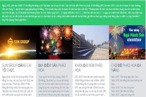 Trang web giả mạo Lễ hội bắn pháo hoa Đà Nẵng