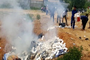 Tiêu hủy hơn 35.547 bao thuốc lá nhập lậu