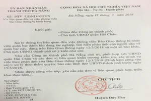 Chủ tịch Đà Nẵng chỉ đạo xử lý vụ hành hung PV