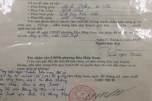 Giả chữ ký chủ tịch để hợp thức hóa nhà trái phép