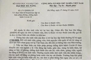 Sinh viên Đà Nẵng sẽ đi học lại từ ngày 17-2
