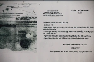 Giấy chứng sinh năm 1939 của 1 người Việt ở quần đảo Hoàng Sa