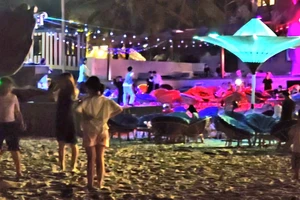 Lập biên bản cơ sở để vũ công mặc thiếu vải múa cột trên biển Đà Nẵng