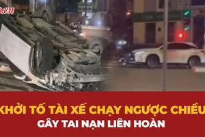 Tài xế xe Lexus chạy làn ngược chiều gây tai nạn liên hoàn bị khởi tố