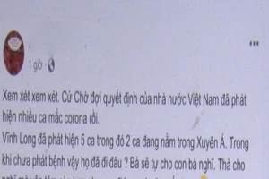 Thông tin Vĩnh Long có 5 ca nhiễm virus Corona là bịa đặt