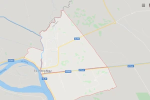 Bản đồ thể hiện vị trí địa lý thành phố Hồng Ngự. Ảnh: GOOGLE MAPS