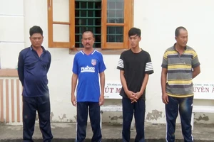 Nguyễn Văn Tạo, Mai Văn Nhanh, Nguyễn Văn Cái và Phạm Văn Sành. Ảnh: CACC