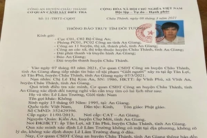 An Giang: Truy tìm thanh niên liên quan vụ án mạng lúc nửa đêm