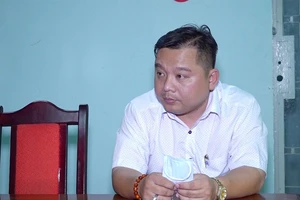 Bị can Lý Quang Thái tại cơ quan công an. Ảnh: HD