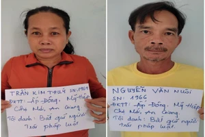 Nguyễn Văn Nuôi và Trần Kim Thuý. Ảnh: BÍCH TRÂM