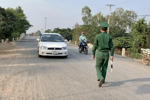 Chốt kiểm soát phương tiện phòng chống dịch COVID-19 tại An Giang