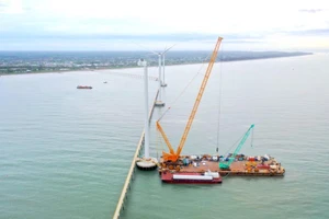 Thi công Nhà máy điện gió Trà Vinh 1 (vị trí V1-1)