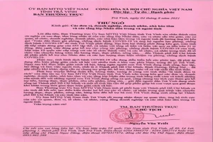 Trà Vinh kêu gọi hỗ trợ người dân xa quê gặp khó khăn