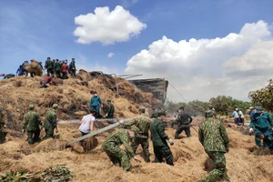 Chủ ruộng vô ý khi hàn điện làm cháy 8.000 cuộn rơm 