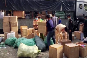 Bắt xe chở hàng nước ngoài trị giá tiền tỉ nghi nhập lậu