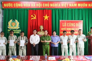Công an TP Cần Thơ công bố quyết định đặc xá cho 13 phạm nhân