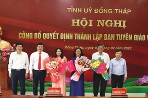 Thành lập Ban Tuyên giáo và Dân vận Tỉnh ủy Đồng Tháp
