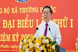 Ông Nguyễn Trọng Nghĩa dự Đại hội đại biểu xã Thường Phước, tỉnh Đồng Tháp