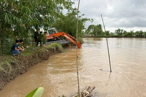 Cần Thơ: Khẩn trương khắc phục sạt lở đê bao ở Cồn Sơn 