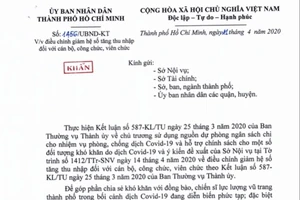 TP.HCM chính thức giảm hệ số thu nhập tăng thêm của cán bộ