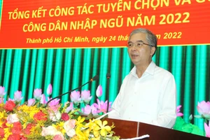 Phó Chủ tịch UBND TP.HCM Ngô Minh Châu, phát biểu chỉ đạo hội nghị. Ảnh: LÊ THOA 