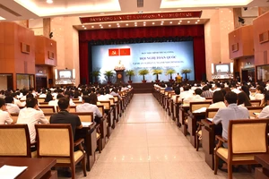 Toàn cảnh hội nghị tập huấn, ngày 22-8. Ảnh: NGUYỄN NAM