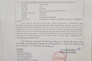 Thông báo Sở Tư pháp thôi quốc tịch Việt Nam của Yang Tâm Di