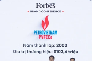 Forbes Việt Nam vinh danh PVFCCo vào Top 25 thương hiệu dẫn đầu