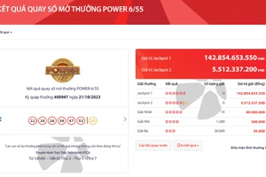 Vietlott: Jackpot 1 của Power 6/55 lại phá đỉnh, vượt 140 tỷ đồng