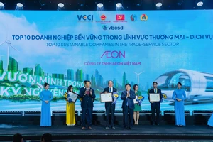 AEON vào Top 3 doanh nghiệp bền vững ngành Thương mại- Dịch vụ