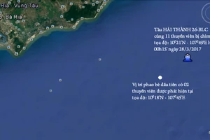 Đưa thuyền trưởng tàu Hải Thành 26 trở lại hiện trường 