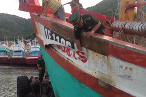 Xử phạt tàu cá sửa số hiệu đi đánh bắt tại Indonesia