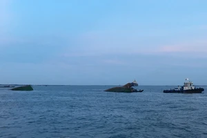 Sà lan bị tàu Singapore đâm chìm trên sông Thị Vải