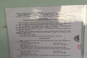 Niêm yết quyết định cưỡng chế tại văn phòng Alibaba