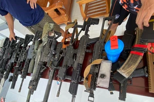 Số súng thu giữ được của nhóm đối tượng