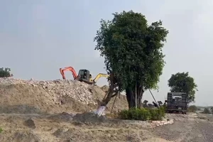 Đã tháo dỡ xong công trình không phép tại dự án cảng quốc tế Mỹ Xuân