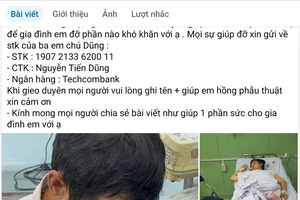 Bị lấy thông tin, hình ảnh tai nạn của mình để kêu gọi từ thiện trên mạng