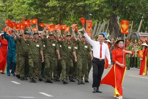 Diễn tập 3 tình huống tại lễ ra mắt lực lượng bảo vệ an ninh, trật tự cơ sở ở Vũng Tàu 