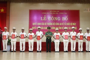 Công an tỉnh Bà Rịa – Vũng Tàu công bố về tổ chức bộ máy, công tác cán bộ