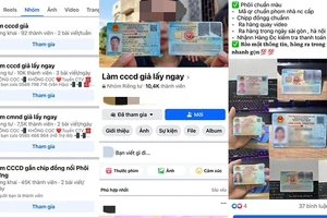 Dịch vụ làm CCCD giả tràn lan trên mạng