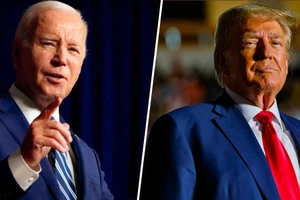 Đối lập bức tranh vận động tranh cử Trump - Biden