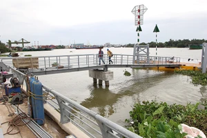 Cấp tập thi công bến tàu buýt sông đầu tiên ở TP.HCM