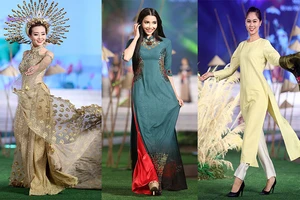 Ngắm dàn người mẫu diễn áo dài trên phố đi bộ