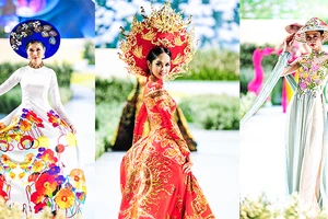 Mãn nhãn các bộ sưu tập áo dài trên phố Nguyễn Huệ