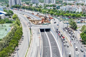 Hầm chui nút giao An Phú, TP.HCM trước ngày thông xe 