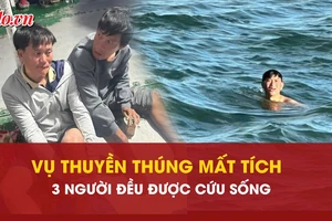 Tin vui: 3 người trên thuyền thúng ở Lý Sơn mất tích đều được cứu sống